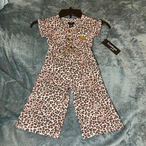 Girls Bebe wide leg romper